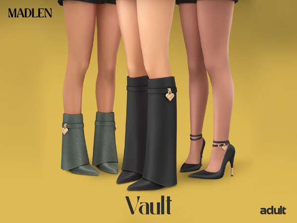 Sims 4 — [Madlen] Vault Boots (Short).package by Madlen — Made for walking, strutting, and maybe breaking a few hearts
