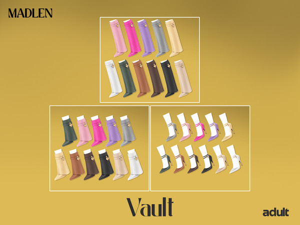 Sims 4 — [Madlen] Vault Boots (Tall).package by Madlen — Made for walking, strutting, and maybe breaking a few hearts