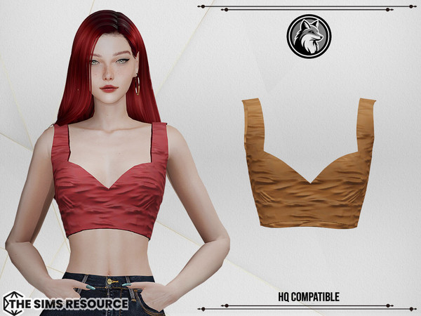 Sims 4 — Meghan Top by ForLima — 4 Colors