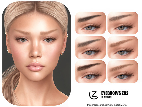 Sims 4 — EYEBROWS Z82 by ZENX — All Age
