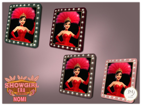 Sims 4 — Jomsims showgirl Era Nomi frame table2 by jomsims — For our Show girl Collection, discover Beauty Dance Dressing