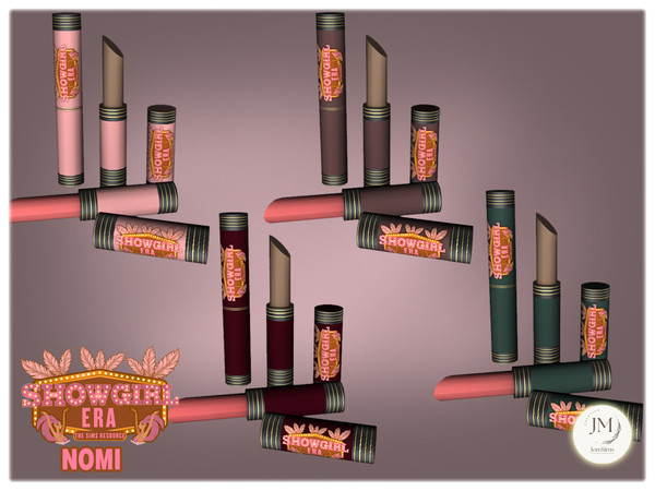Sims 4 — Jomsims showgirl Era Nomi lipsticks1 by jomsims — For our Show girl Collection, discover Beauty Dance Dressing