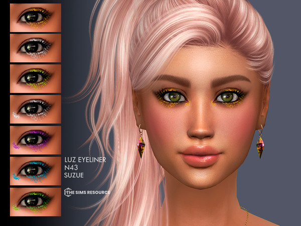 Sims 4 — Luz Eyeliner N43 by Suzue — 14 Swatches