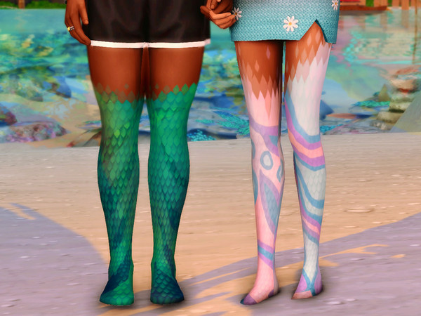 Sims 4 — Mermaid Scale Legs by Grimismywife — -In the leggings category