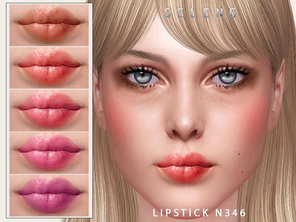 Sims 4 — Lipstick N346 by Seleng — The lipstick has 15 colours and HQ compatible. Allowed for teen, young adult, adult