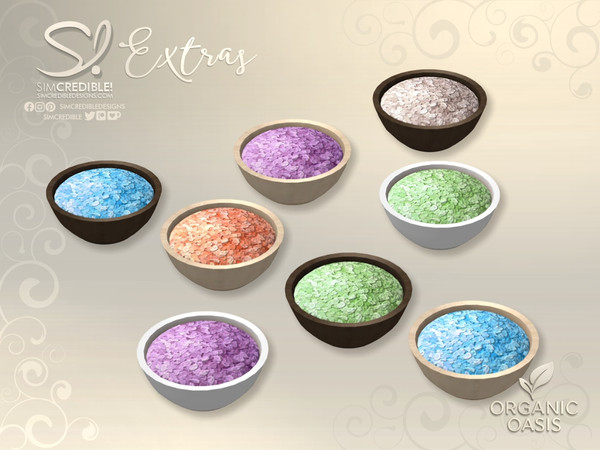Sims 4 — Organic Oasis Bath salt by SIMcredible! — Do you know when by SIMcredibledesigns.com