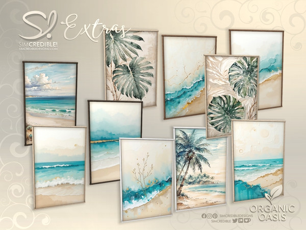 Sims 4 — Organic Oasis Painting by SIMcredible! — Do you know when by SIMcredibledesigns.com