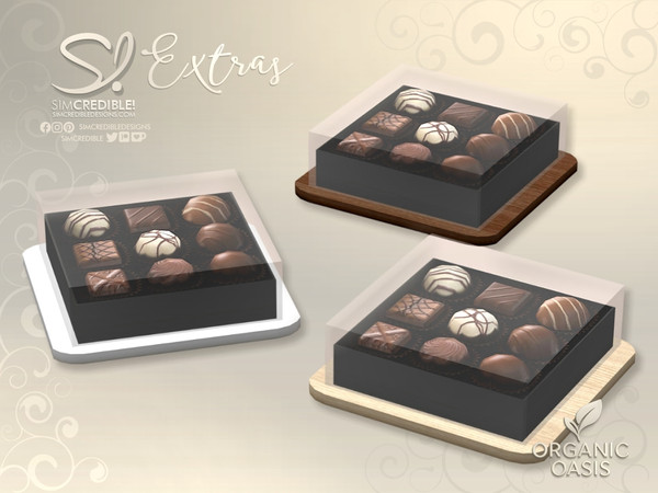 Sims 4 — Organic Oasis Chocolate Box by SIMcredible! — Do you know when by SIMcredibledesigns.com