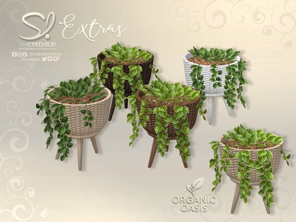 Sims 4 — Organic Oasis Little Plant Planter by SIMcredible! — Do you know when by SIMcredibledesigns.com