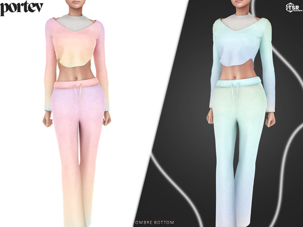 Sims 4 — ombre Bottom by portev — new Mesh 5 colors