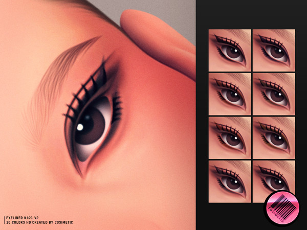 Sims 4 — Eyeliner N421 V2 by cosimetic — - Female