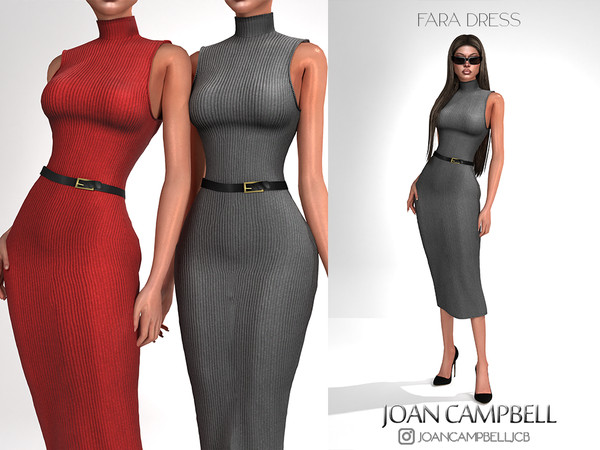 Sims 4 — FARA DRESS by Joan_Campbell_Beauty_ — 8 swatches Custom thumbnail Original mesh