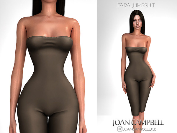 Sims 4 — FARA JUMPSUIT by Joan_Campbell_Beauty_ — 4 swatches Custom thumbnail Original mesh