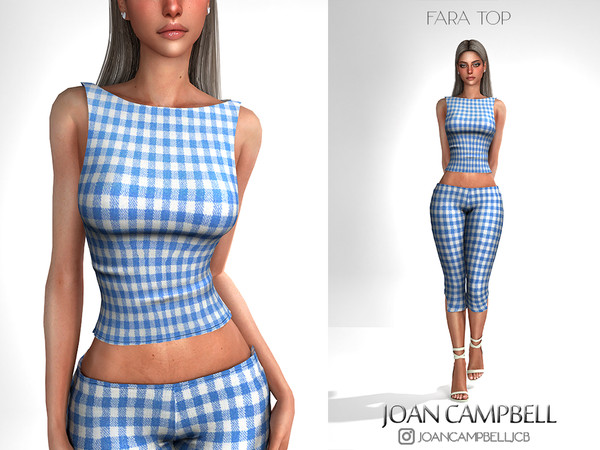 Sims 4 — FARA TOP by Joan_Campbell_Beauty_ — 4 swatches Custom thumbnail Original mesh