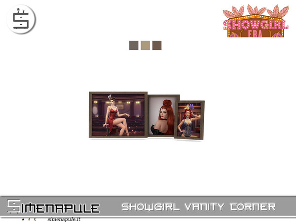 Sims 4 — [SeN4] Showgirl era - Framed Photos by Simenapule — Showgirl Vanity CornerShowgirl Vanity CornerShowgirl Vanity