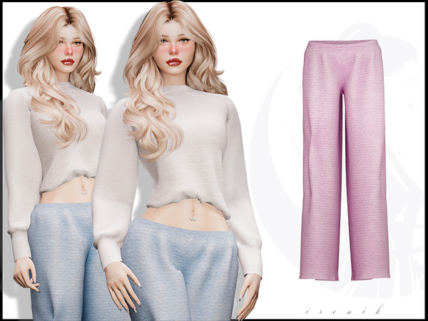 Sims 4 — [Set] Low waist pants by _ironik_ — -5 colors