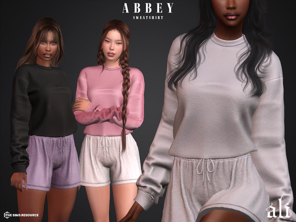 Sims 4 — ABBEY sweatshirt by ali1 — Sweatshirt