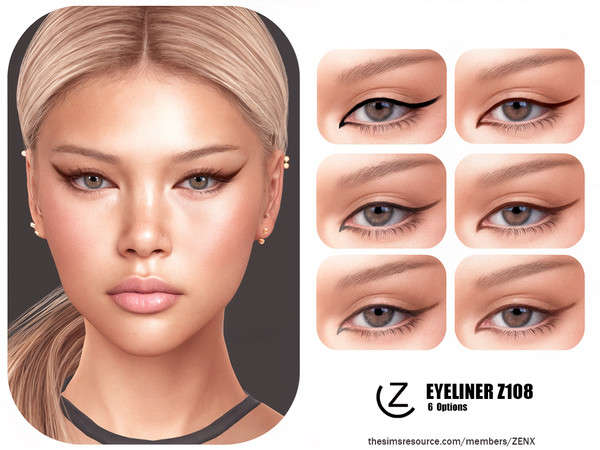 Sims 4 — EYELINER Z108 by ZENX — All Age