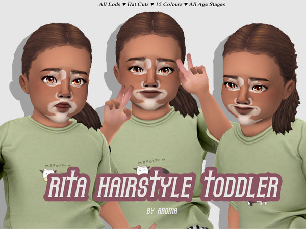 Sims 4 — Rita Hairstyle (Toddler) by AarainAroma — Aroma Hairstyle 1 This hairstyle is a conversion of Aroma Rita!! All