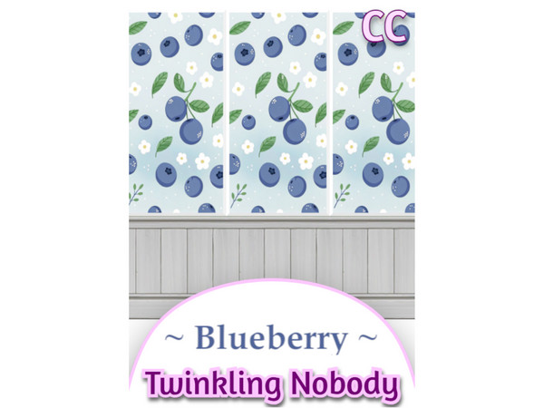 Sims 4 — "Fruit Wallpaper" Set by TwinklingNobody — This set includes 4 fruit-themed wallpaper swatches.