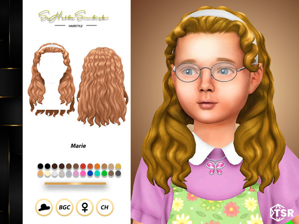 Sims 4 — Marie Hairstyle for Children by sehablasimlish — Hope you like it and enjoy it. Maxis Match