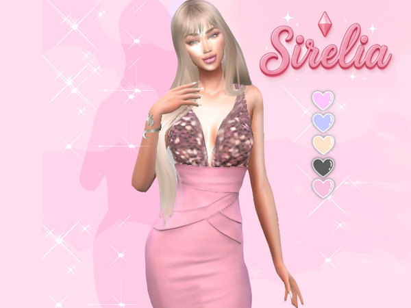 Sims 4 — Sparkle Dress by Sirelia — beautifull dress with sparkling top in many glam colors