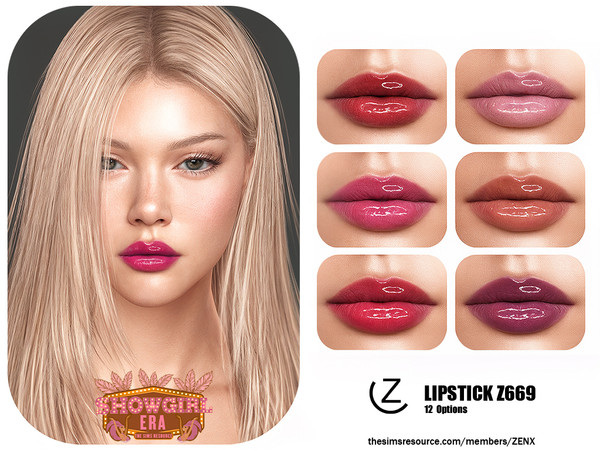 Sims 4 — LIPSTICK Z669 by ZENX — All Age