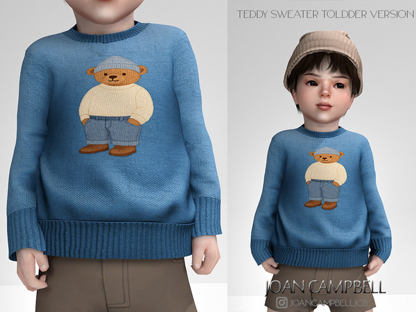 Sims 4 — TEDDY SWEATER (TODDLER VERSION) by Joan_Campbell_Beauty_ — 6 swatches Custom thumbnail Original mesh
