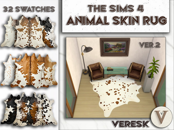 The Sims Resource | [Veresk] Animal skin rug (ver.2)