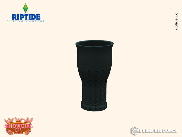 Sims 4 — Riptide CC Deco Luxe Hotel Lounge Golden Accent Vase by Riptidecc — Step into the roaring 20s with a touch of