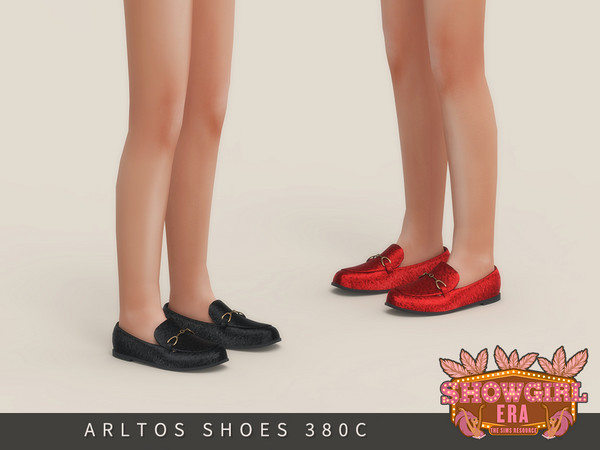 Sims 4 — Showgirl Era - Sequin Loafers Child by Arltos — 5 colors.