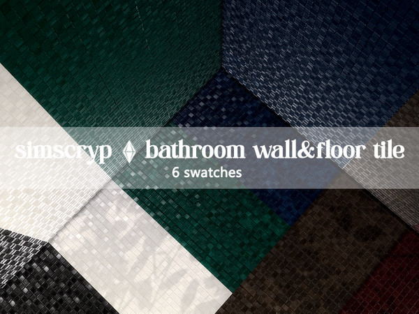 Sims 4 — simscryp - bathroom wall&floor tile (Wall) by Simscryp — 6 swatches by simscryp
