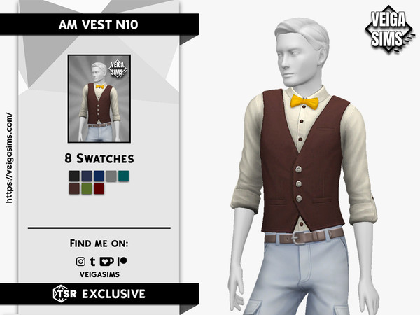 Sims 4 — AM VEST N10 by David_Mtv2 — For teen to elder;
