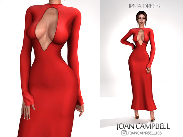 Sims 4 — IRMA DRESS by Joan_Campbell_Beauty_ — 13 swatches Custom thumbnail Original mesh