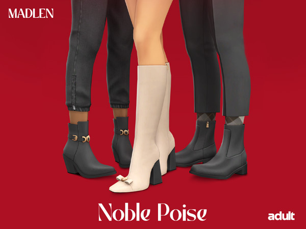 Sims 4 — [Madlen] Noble Poise Ankle Boots (Male).package by Madlen — A statement in every step! Serve looks, walk with