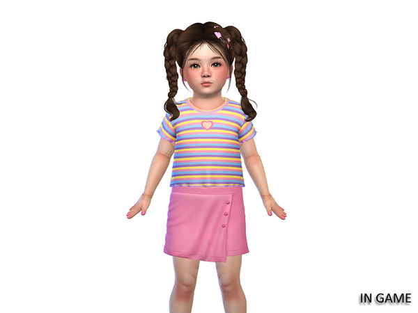 Sims 4 — (Wisteria) Sweetina_Skirt (toddler).package by WisteriaSims — This adorable outfit for toddler features a trendy