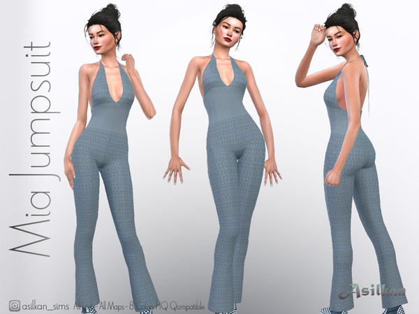 Sims 4 — Mia Jumpsuit - ACN 693 by Asilkan — - 8 Colors
