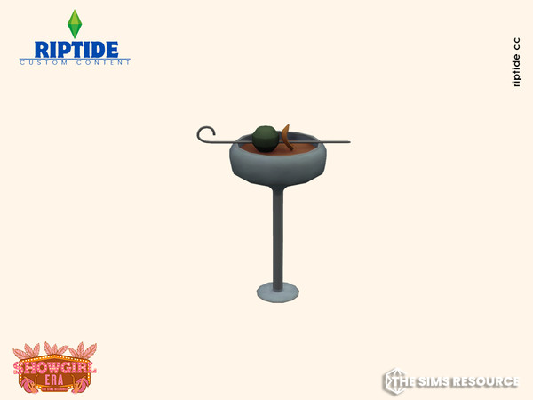 Sims 4 — Riptide CC Deco Living Lounge Cocktail Glass by Riptidecc — Bring the dazzling spirit of the 1920s into your