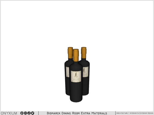 Sims 3 — Bismarck Wine Bottles by Onyxium — Onyxium@TSR Design Workshop Dining Room Collection - Belong To The 2025 Year
