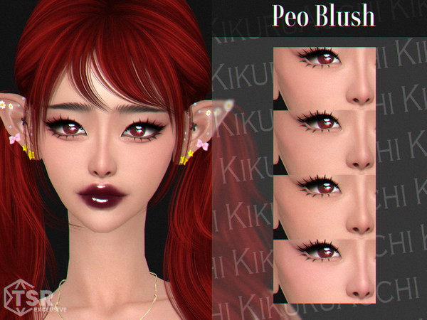 Sims 4 — Peo Blush by Kikuruacchi — - It is suitable for Female and Male. ( Teen to Elder ) - 4 swatches - HQ Compatible