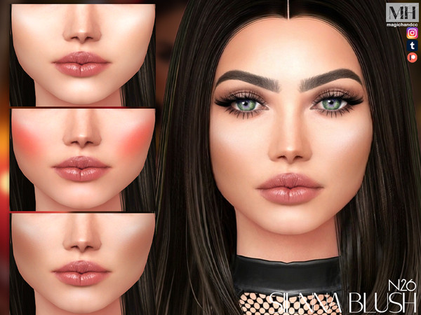 Sims 4 — Sienna Blush N26 by MagicHand — Shimmer Blush in 8 colors - HQ Compatible.