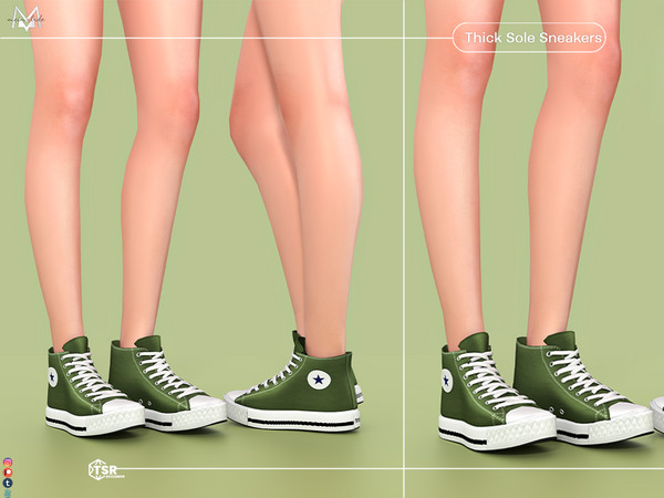 Sims 4 — Thick Sole Sneakers S633 (Female) by Mermalade — New Mesh