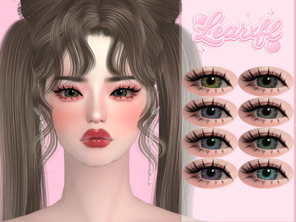 Sims 4 — [Learxfl] Adriene Eyes by Learxfl — Eyes Contacts, 8 swatches , HQ and BGC . Standalone item with thumbnail.