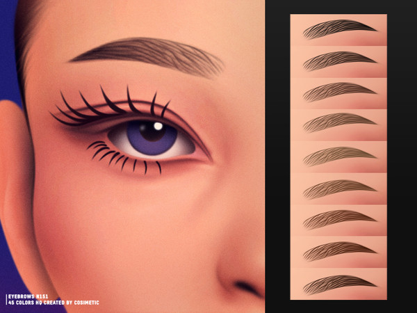 Sims 4 — Eyebrows N151 by cosimetic — - Female