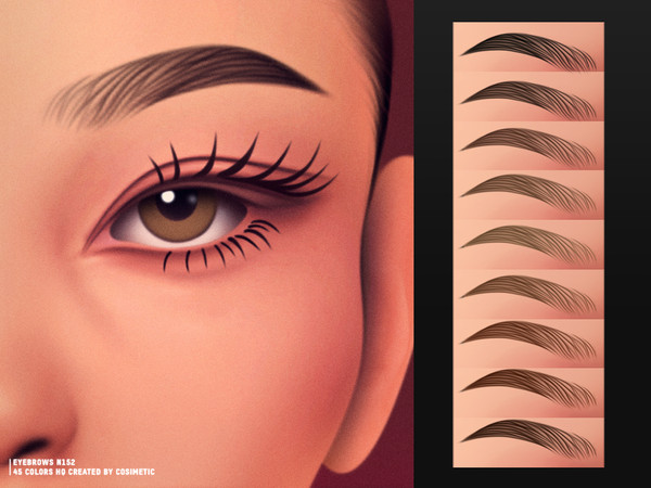 Sims 4 — Eyebrows N152 by cosimetic — - Female