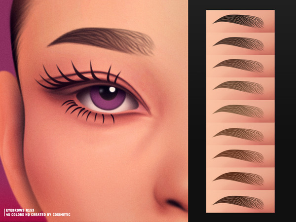 Sims 4 — Eyebrows N153 by cosimetic — - Female