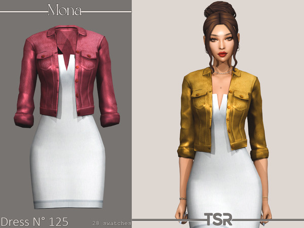 Sims 4 — Dress_125 by Mona — -New mesh-