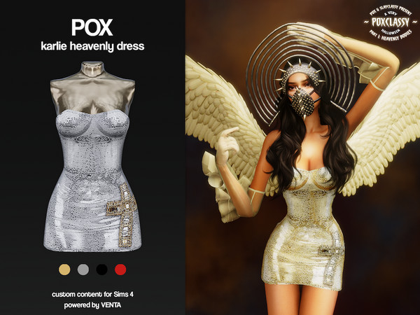 Sims 4 — POX - HB Karlie Heavenly Dress by VentaStudio — Karlie Heavenly Dress