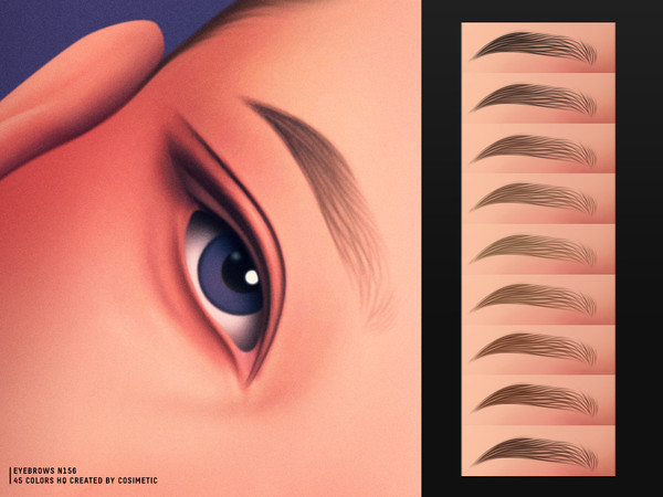 Sims 4 — Sculpted Arc Brows N156 by cosimetic — - Female