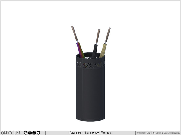 Sims 4 — Greece Umbrella Holder by Onyxium — Onyxium@TSR Design Workshop Hallway Collection - Belong To The 2025 Year